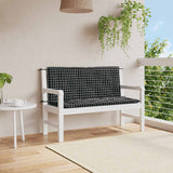 Vidaxl Garden Banc Cushions 2 Stedman Pattern 120x50x7 cm Tissu noir - afbeelding 1