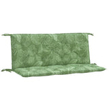 Vidaxl Garden Banc Cushions 2 PCS Modèle de feuilles 120x50x7 cm Tissu - afbeelding 2