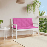 Vidaxl Garden Banc Cushions 2 PCS 120x50x7 cm Fabric rose - afbeelding 1