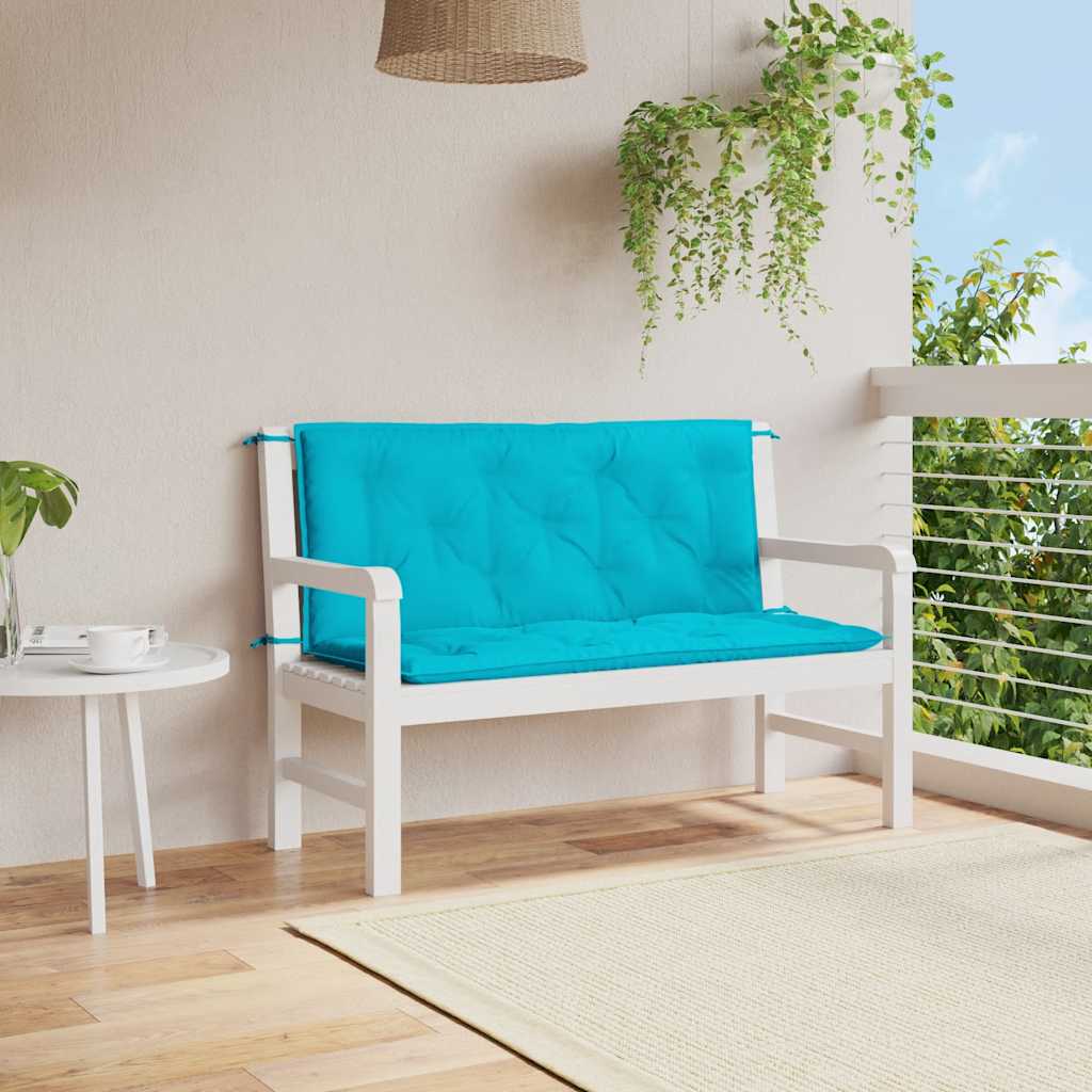 Vidaxl Garden Banc Cushions 2 PCS 120x50x7 cm TUINE TURQUISE