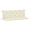 Vidaxx coussins de banc de jardin 2 pcs 150x50x7 cm tissu oxford blanc crème