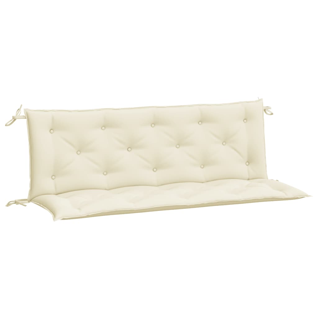 Vidaxx coussins de banc de jardin 2 pcs 150x50x7 cm tissu oxford blanc crème