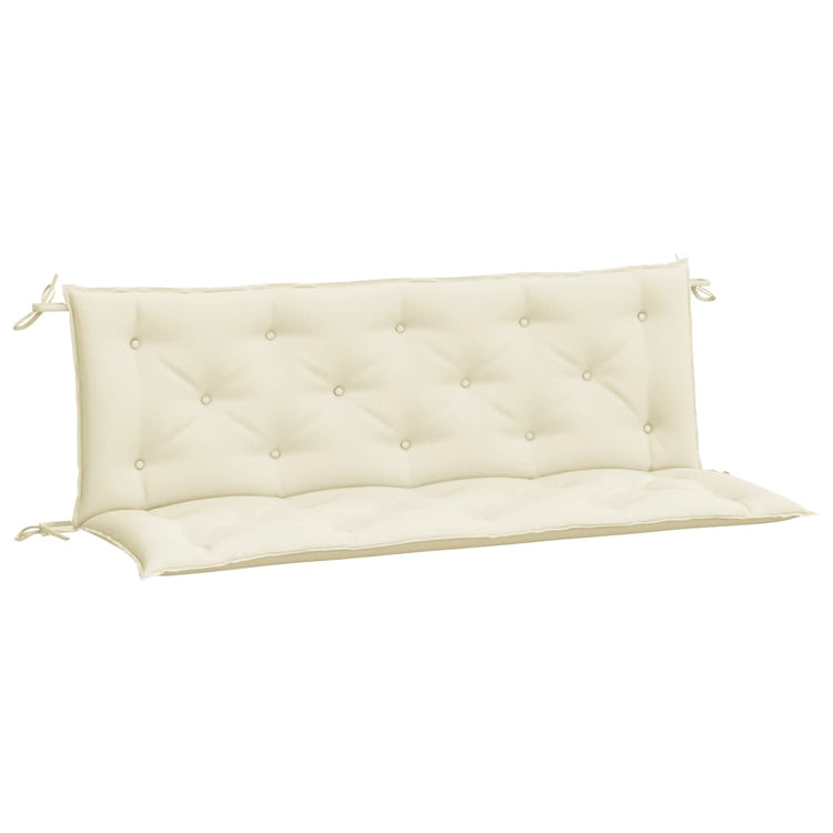 Vidaxx coussins de banc de jardin 2 pcs 150x50x7 cm tissu oxford blanc crème