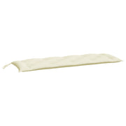 Vidaxx coussins de banc de jardin 2 pcs 150x50x7 cm tissu oxford blanc crème - afbeelding 3