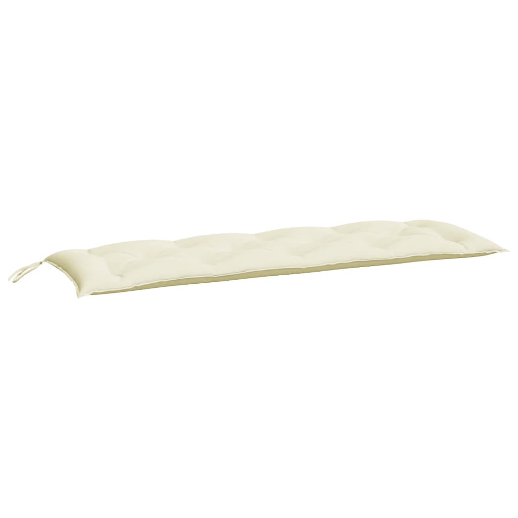 Vidaxx coussins de banc de jardin 2 pcs 150x50x7 cm tissu oxford blanc crème