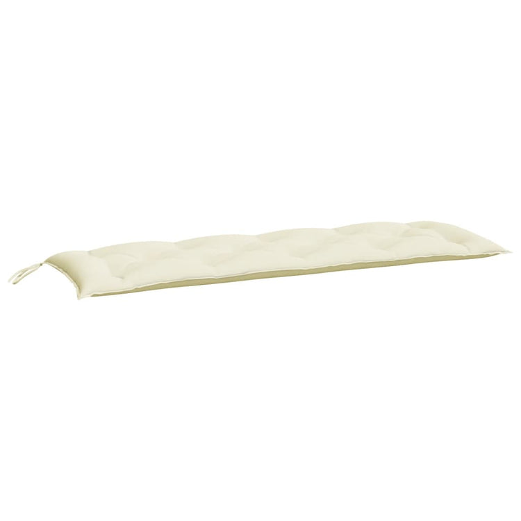 Vidaxx coussins de banc de jardin 2 pcs 150x50x7 cm tissu oxford blanc crème