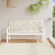 Vidaxx coussins de banc de jardin 2 pcs 150x50x7 cm tissu oxford blanc crème
