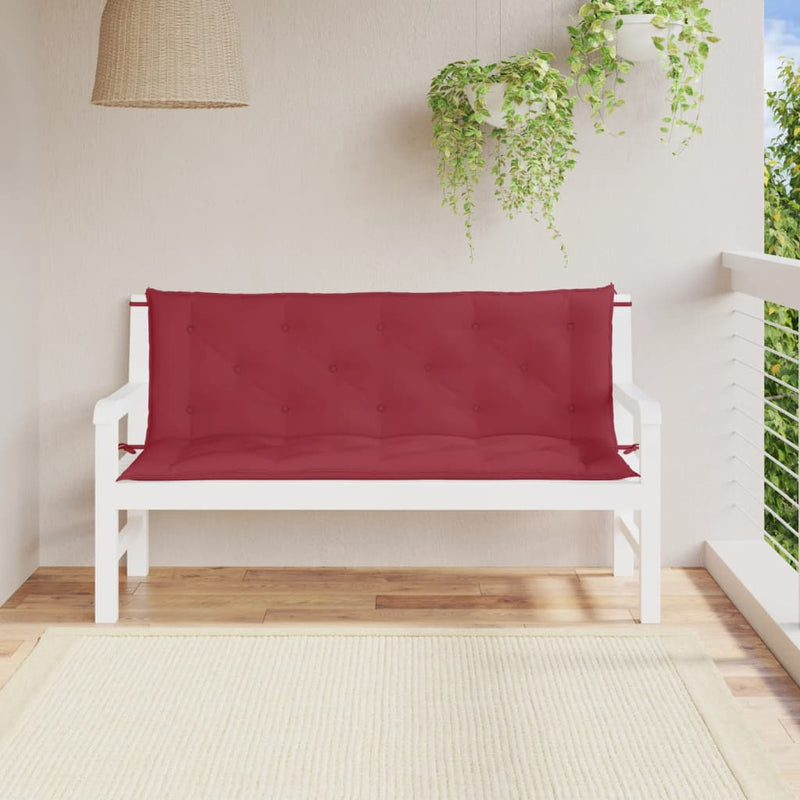 Vidaxl Garden Banc Cushions 2 ST 150X50X7 CM OXFORD TAST VIN RED