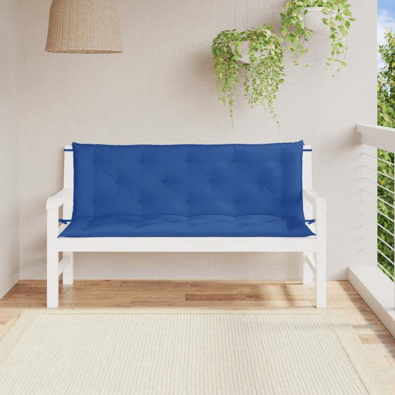 Vidaxl Garden Banc Cushions 2 ST 150X50X7 CM OXFORD Fabric bleu