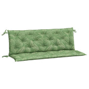 Vidaxl Garden Banc Cushions 2 PCS Modèle de feuilles 150x50x7 cm Tissu - afbeelding 2