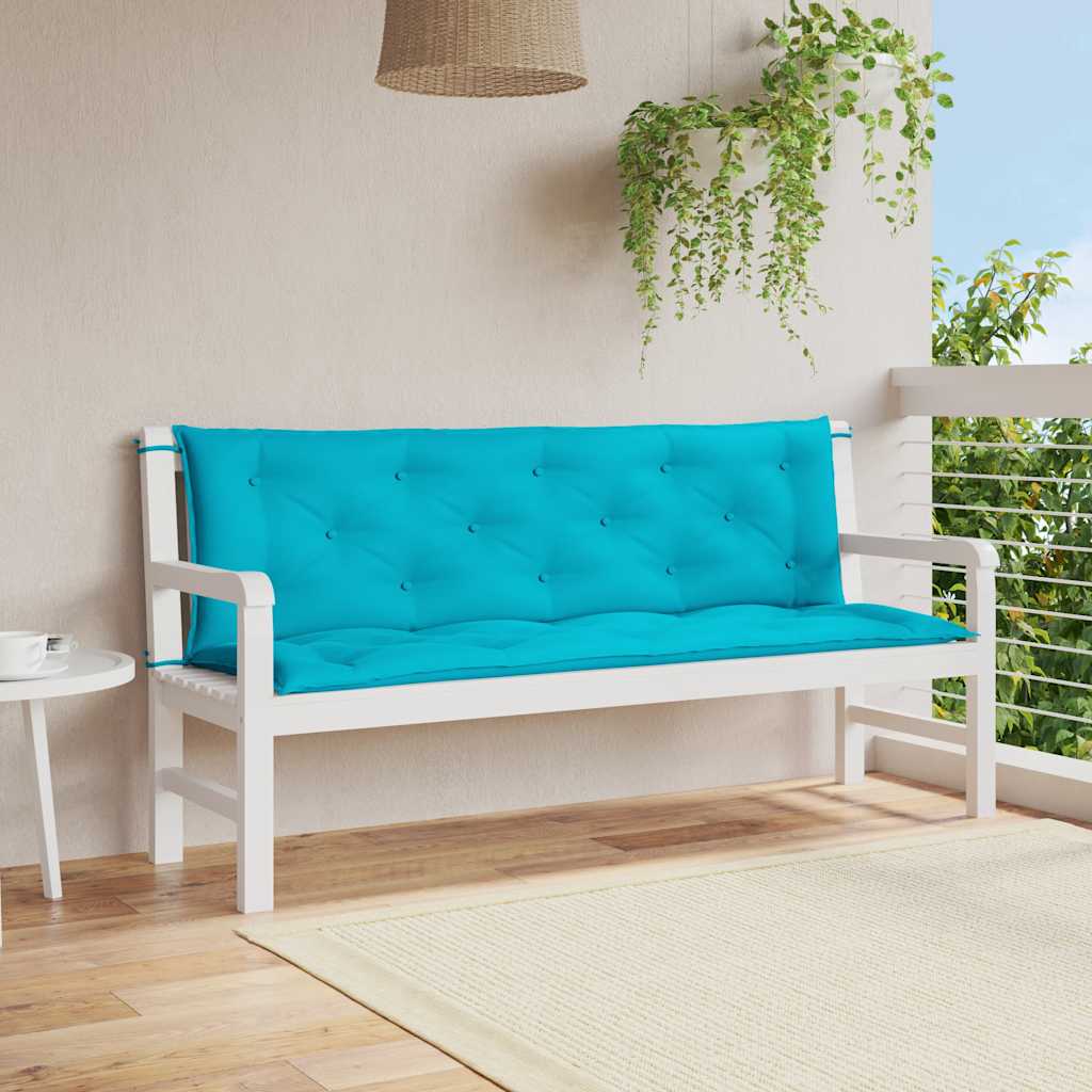 Vidaxl Garden Banc Cushions 2 ST 150X50X7 CM TUINE TURQUISE