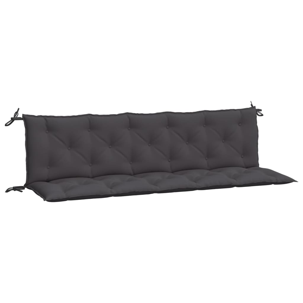 Vidaxl Garden Banc Cushions 2 PCS 180x50x7 cm Oxford tissu anthracite colored