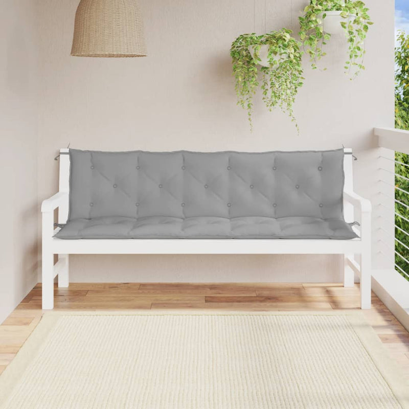 Vidaxl Garden Banc Cushions 2 PCS 180x50x7 cm Oxford Fabric Gray