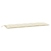 Vidaxx coussins de banc de jardin 2 pcs 180x50x7 cm tissu oxford blanc crème - afbeelding 3