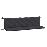 Vidaxl Garden Banc Cushions 2 St 180x50x7 cm Oxford tissu noir - afbeelding 2