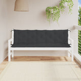 Vidaxl Garden Banc Cushions 2 St 180x50x7 cm Oxford tissu noir - afbeelding 1