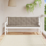Vidaxl Garden Banc Cushions 2 PCS 180x50x7 cm Oxford Fabric Taupe - afbeelding 1