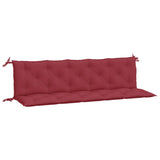 Vidaxl Garden Banc Cushions 2 St 180x50x7 cm Oxford tissu vin rouge - afbeelding 2