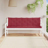 Vidaxl Garden Banc Cushions 2 St 180x50x7 cm Oxford tissu vin rouge - afbeelding 1