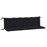 Vidaxl jardin banc coussins 2 st oxford tissu doute motif noir - afbeelding 2