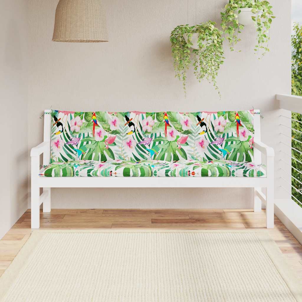 Vidaxl Garden Banc Cushions 2 St Oxford tissu multi-colorant