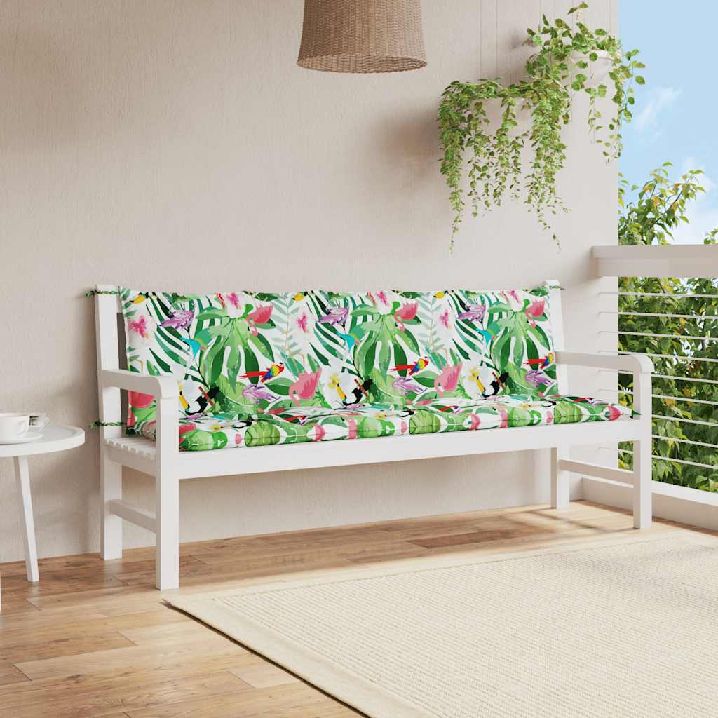 Vidaxl Garden Banc Cushions 2 St Oxford tissu multi-colorant