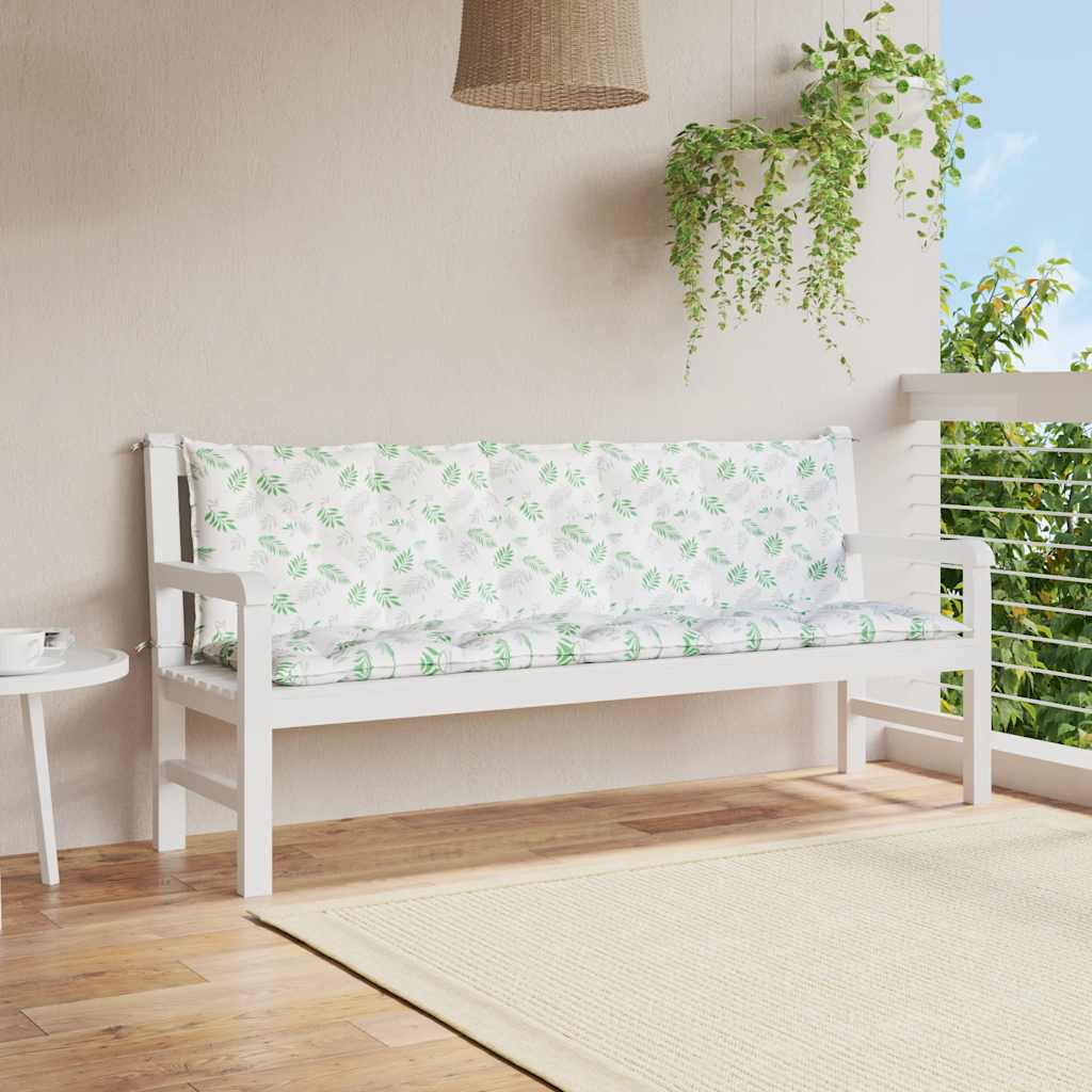 Vidaxl Garden Banc Cushions 2 St Oxford Fabric Feuille de feuille