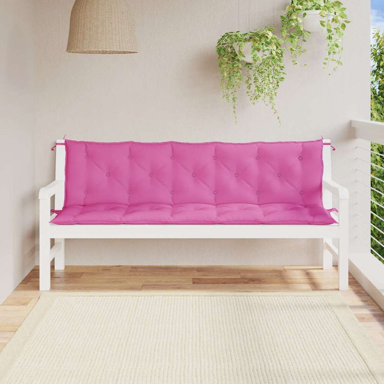 Vidaxl jardin banc coussins 2 st oxford tissu rose