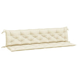 Vidaxl Garden Banc Cushions 2 ST 200X50X7 CM Oxford Fabric Crèmewit - afbeelding 2