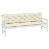 Vidaxl Garden Banc Cushions 2 ST 200X50X7 CM Oxford Fabric Crèmewit - afbeelding 3
