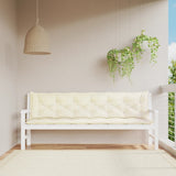 Vidaxl Garden Banc Cushions 2 ST 200X50X7 CM Oxford Fabric Crèmewit - afbeelding 1