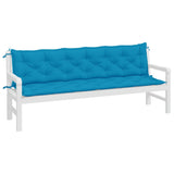 Vidaxl Garden Banc Cushions 2 ST 200X50X7 CM OXFORD Fabric bleu clair - afbeelding 3