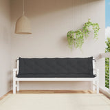 Vidaxl Garden Banc Cushions 2 ST 200X50X7 CM OXFORD Fabric noir - afbeelding 1