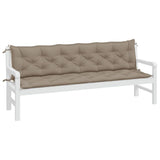 Vidaxl Garden Banc Cushions 2 ST 200X50X7 CM OXFORD Fabric Taupe - afbeelding 3