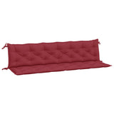 Vidaxl Garden Banc Cushions 2 ST 200X50X7 CM OXFORD Fabric Rouge - afbeelding 2