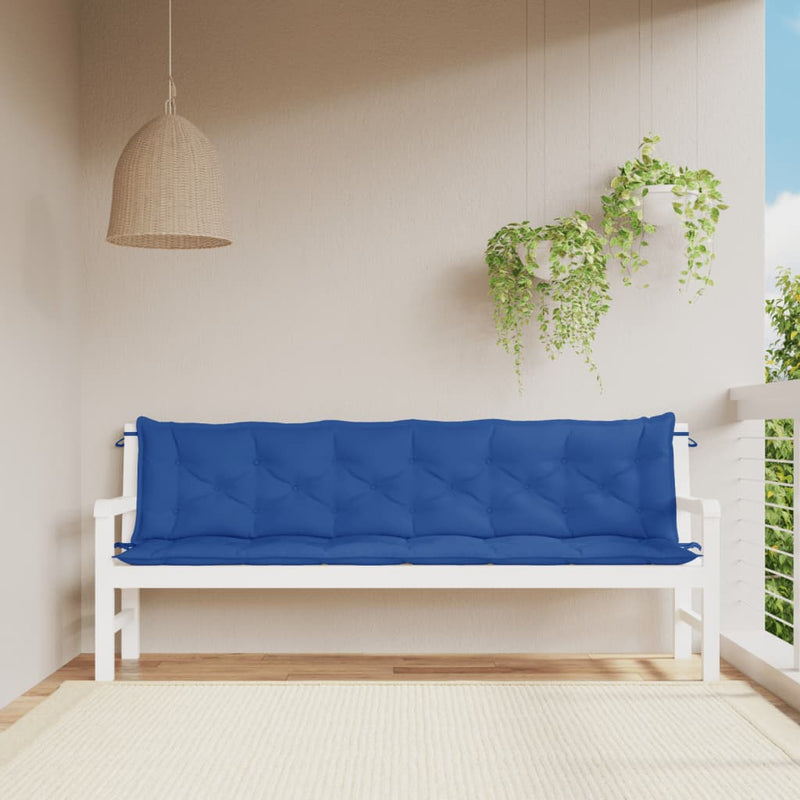 Vidaxl Garden Banc Cushions 2 ST 200X50X7 CM Oxford Fabric bleu