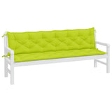 Vidaxl Garden Banc Cushions 2 St 200x50x7 cm Oxford tissu vert transparent - afbeelding 3
