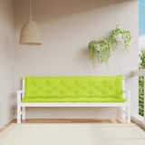 Vidaxl Garden Banc Cushions 2 St 200x50x7 cm Oxford tissu vert transparent - afbeelding 1