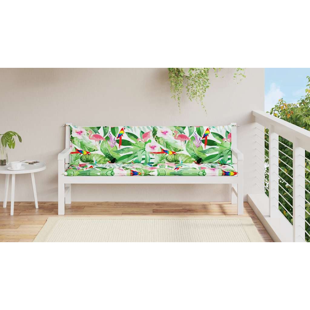 Vidaxl Garden Banc Cushions 2 ST 200X50X7 CM Tissu multiples