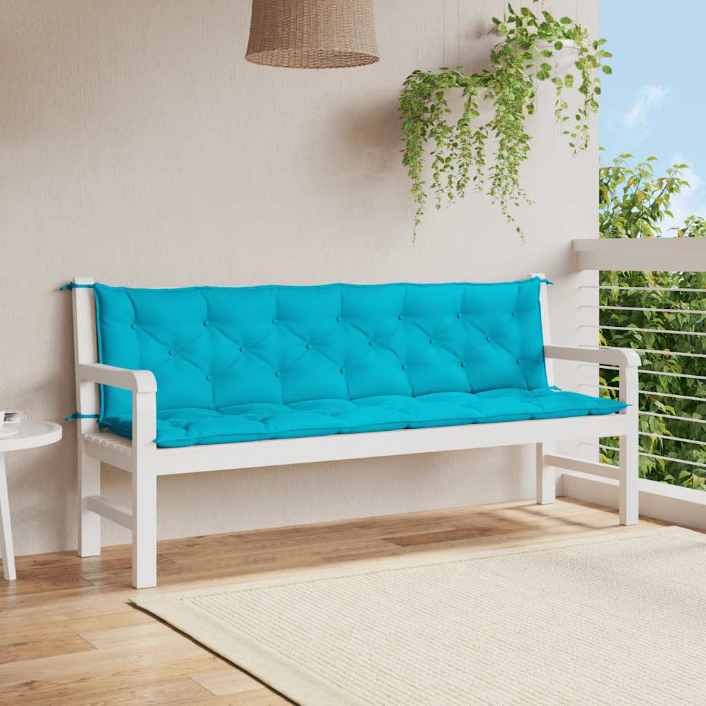 Vidaxl Garden Banc Cushions 2 ST 200X50X7 CM TUINE TURQUISE