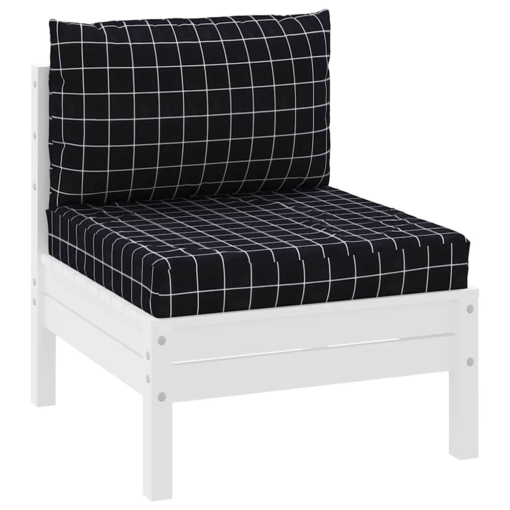 VidaXL coussins de palette 2 pcs motif losange tissu oxford noir