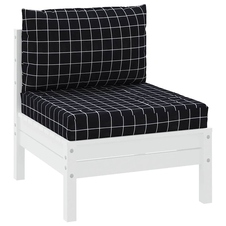 VidaXL coussins de palette 2 pcs motif losange tissu oxford noir