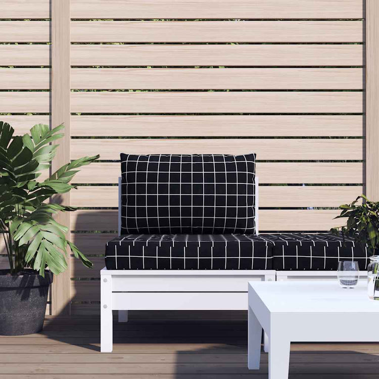 VidaXL coussins de palette 2 pcs motif losange tissu oxford noir
