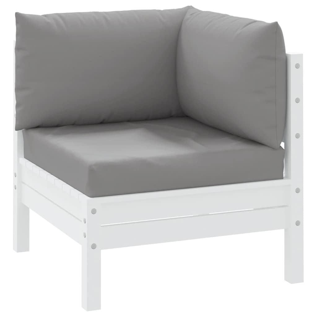 VidaXL coussins de palette 3 pcs tissu oxford gris