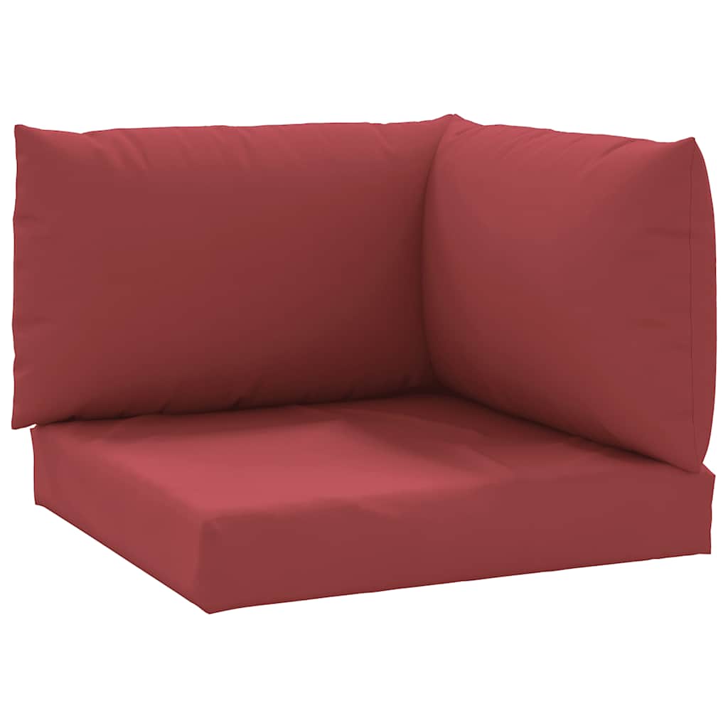 VidaXL coussins de palette 3 pcs tissu oxford rouge vin