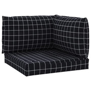 Coussins de palette vidaxl 3 stedcase motif oxford tissu noir - afbeelding 2