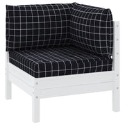 Coussins de palette vidaxl 3 stedcase motif oxford tissu noir - afbeelding 3
