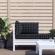 Coussins de palette vidaxl 3 stedcase motif oxford tissu noir - afbeelding 1