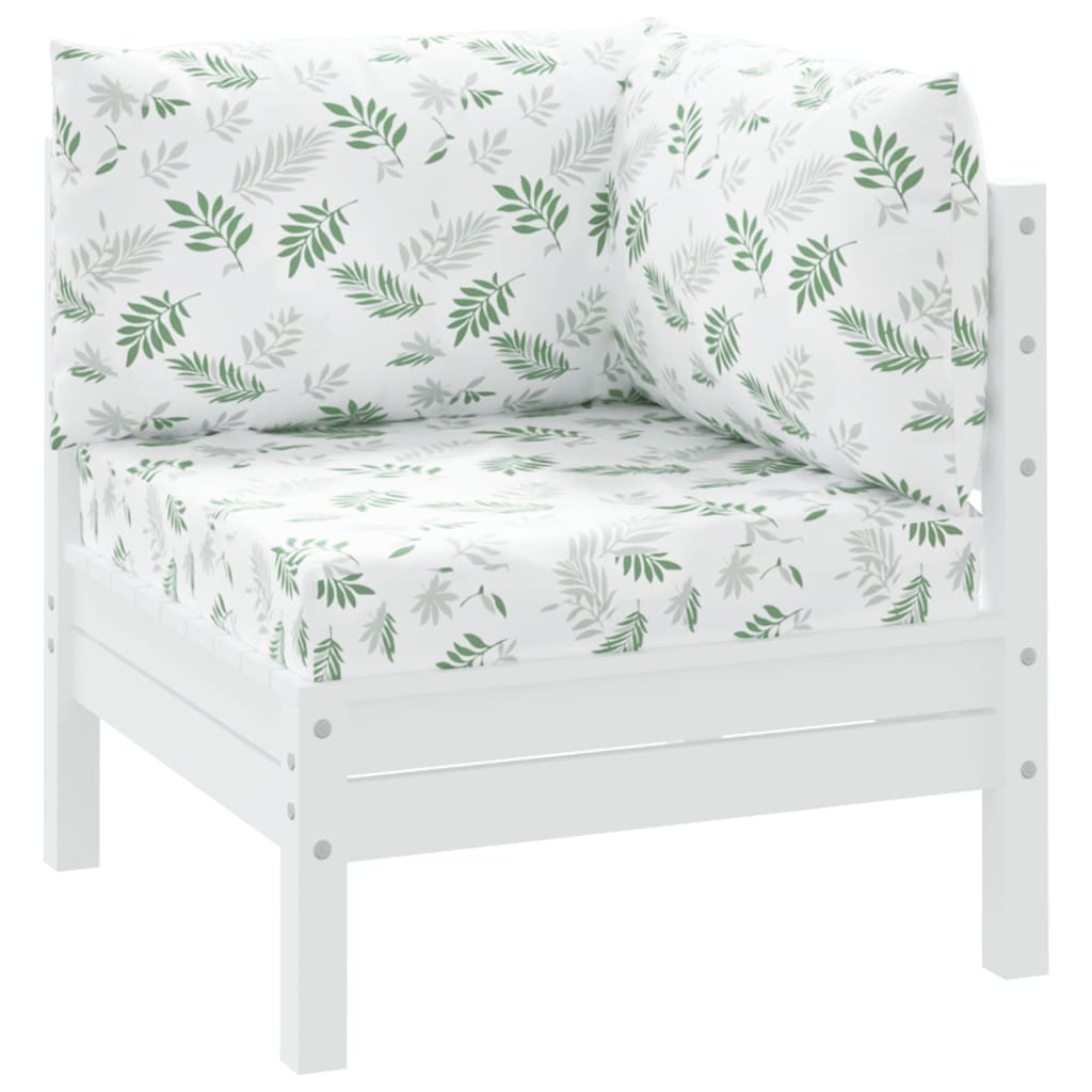 Coussins de palette vidaxl 3 Modèle de feuille de feuille oxford tissu