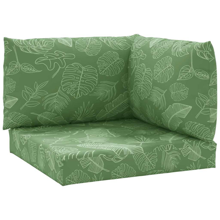 Coussins de palette vidaxl 3 Modèle de feuille de feuille oxford tissu